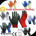 SRSAFETY 10 Gauge 100% polyester gloves Liner Coated Blue Latex On Palm,Latex Glove